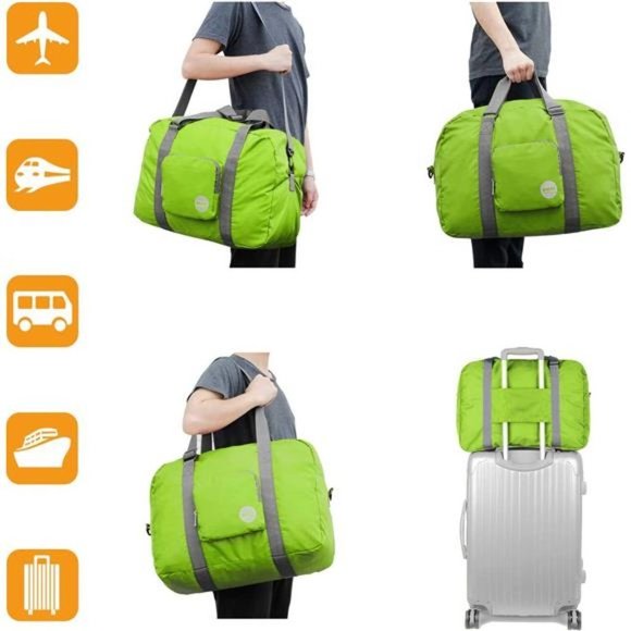 FOLDABLE Travel Duffle Bag A-Green - Picture 5 of 6